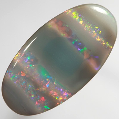 SOLID SEMI BLACK OPAL "Easter Egg" Banded pattern with bright fire, very unique SEE VIDEO